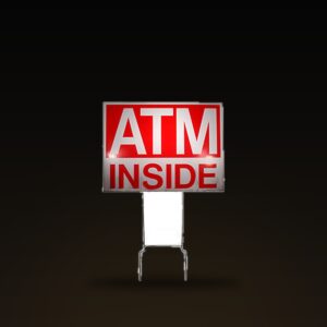 ATM Curb Sign with Step Stake