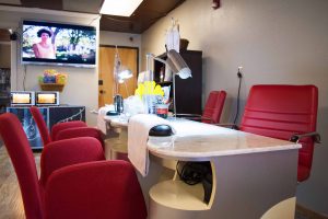 Interior of a nail salon